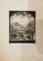 Ancienne gravure de Thoune par Rohbock