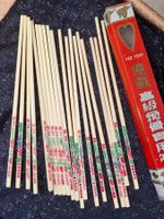 Vintage Esstäbchen, Yee Tzay 20 Chop Sticks Ivory Imitation