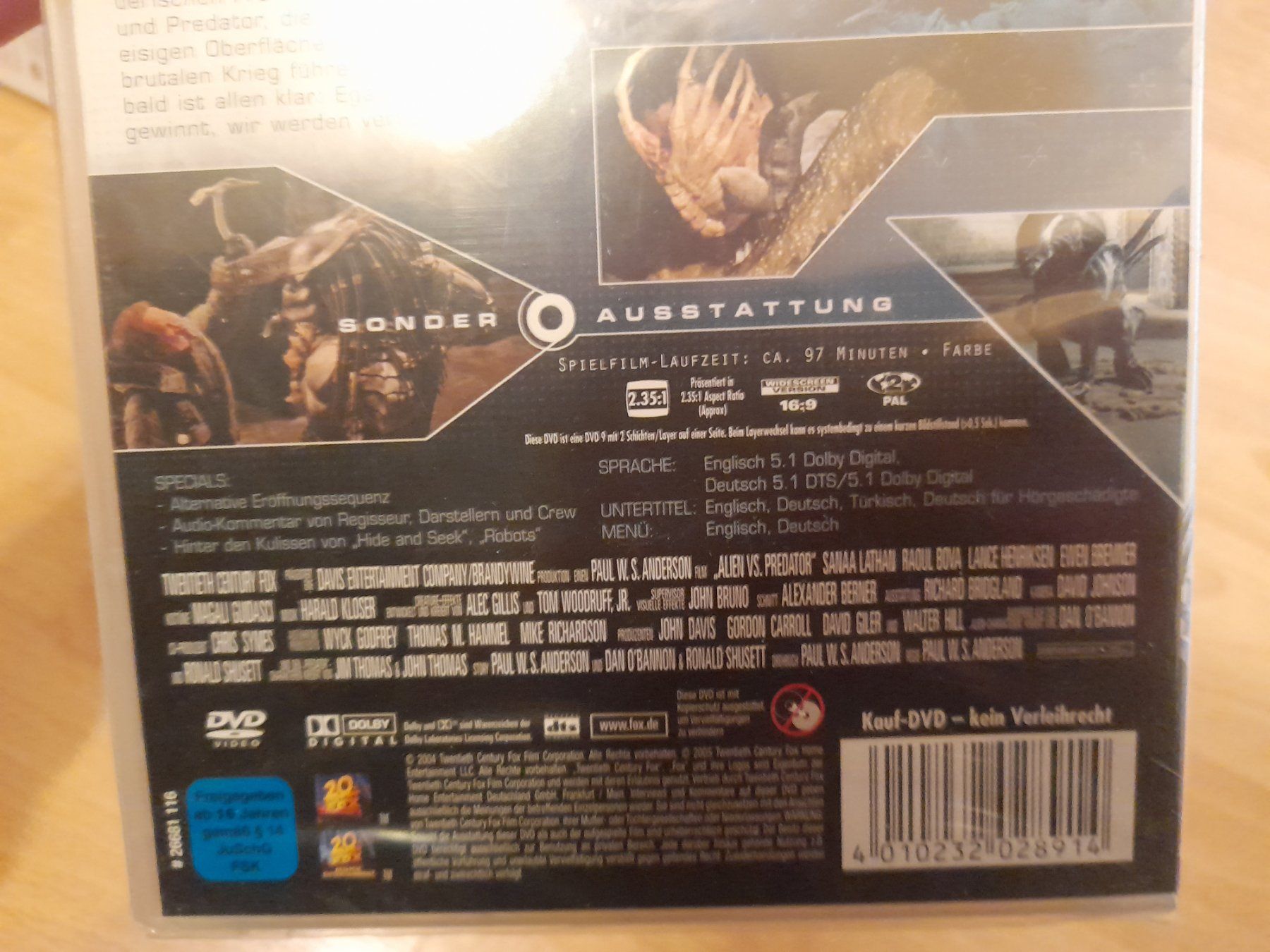 Tutti i DVDs: Alien vs. Predator DVD - Original Kinofassung – Nuovo e nell'imballaggio originale da Lustmühle venduto da chevi03 3