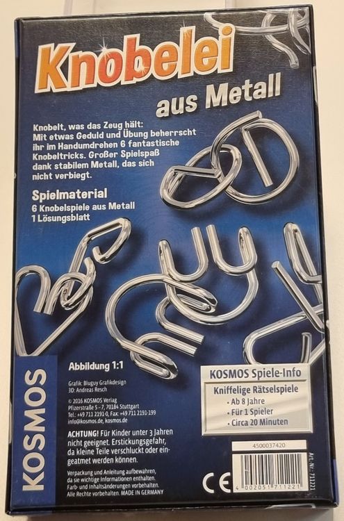Metall-Knobelspiel Set – 32 Teile, 3D Puzzle Für Kinder & Erwachsene | IQ-Spiele Geduldspiele