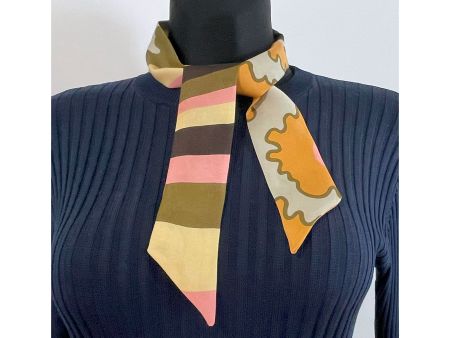 Twilly kleiner Schal 100% Seide handmade Silvia-K multicolor