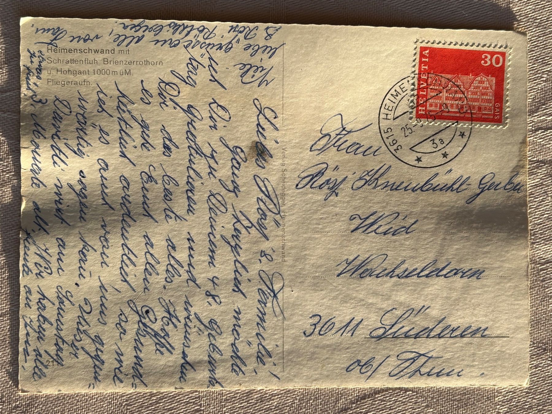 Cartoline postali: BE Heimenschwand 1975 – Usato da Gächliwil venduto da H-PL 1