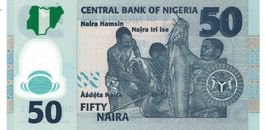 Nigeria 50 Naira P-40 Polymer New Design UNZ