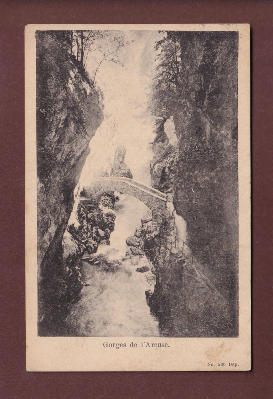 Cartoline postali: Gorges de l'AREUSE - 1918 – Usato da Pully venduto da nicecards-shop