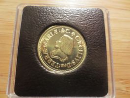 vergoldete Medaille 25 mm , St. Marys City 1634-1695