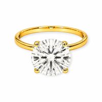 💎💥Solitär Diamant lab 3.08ct💍E VVS2, 14K G-Gold Ring