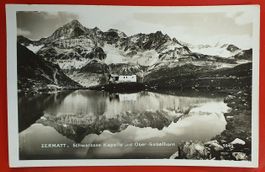 Zermatt 1931, Schwarzsee Kapelle und Ober-Gabelhorn