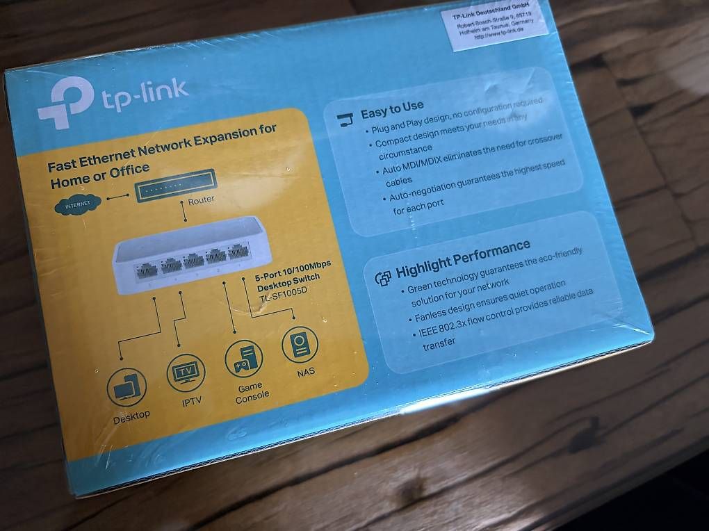 Hubs & Switches: tp-link 5-Port 10/100Mbps Desktop Switch TL-SF1005D – Gebraucht aus Hitzkirch von DM_7 2