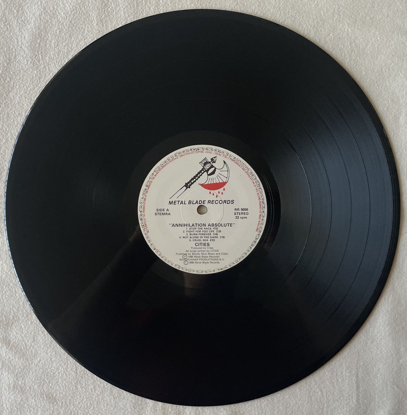Schallplatten: Cities – Annihilation Absolute - LP - 1986 - First Press – Gebraucht aus Uster von Zardodel 2
