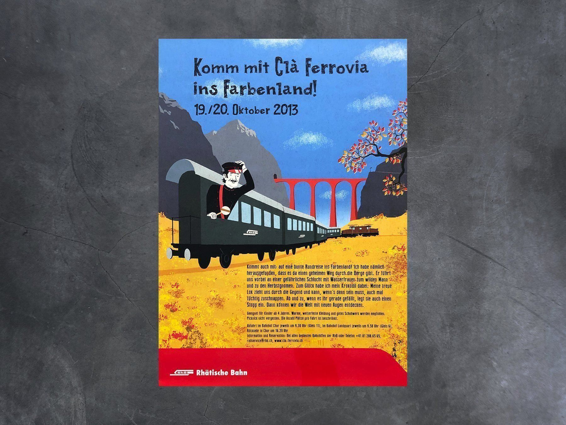 Foto & Immagini: Plakat Clà Ferrovia, RhB, 2013 – Nuovo (secondo la descrizione) da Chur venduto da dr.retro