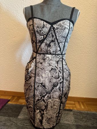 BCBGMAXAZRIA Kleid Partykleid Abendkleid Schlangenmuster XS
