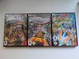 RollerCoaster Tycoon 3 + Soaked! + Wild! PC Komplett-Set