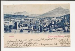 AK 1899 Gruss aus Luzern - Historisches Panorama 😍