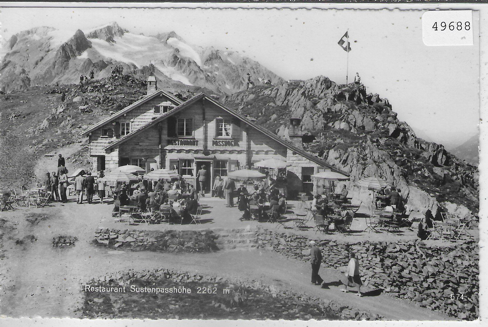 Cartoline postali: Restaurant Sustenpasshöhe - animee – Usato da Ettingen venduto da Kartenplanet