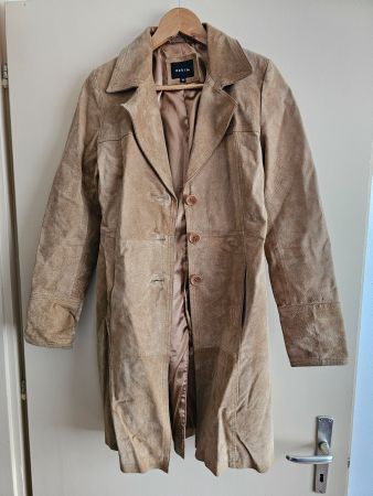 Elegante Ledermatel, Gr. M, perfekt für den Übergang