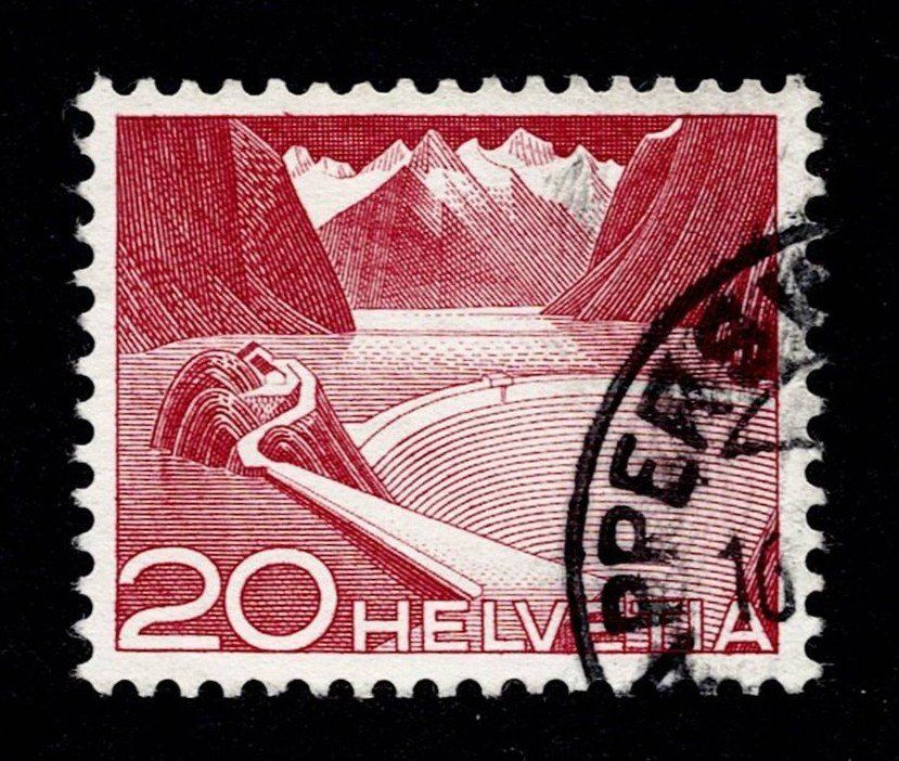 Tutti i francobolli: Technik und Landschaft Stausee SBK Nr.301A ( Urtype ) – Usato da Sevgein venduto da WHaelmi