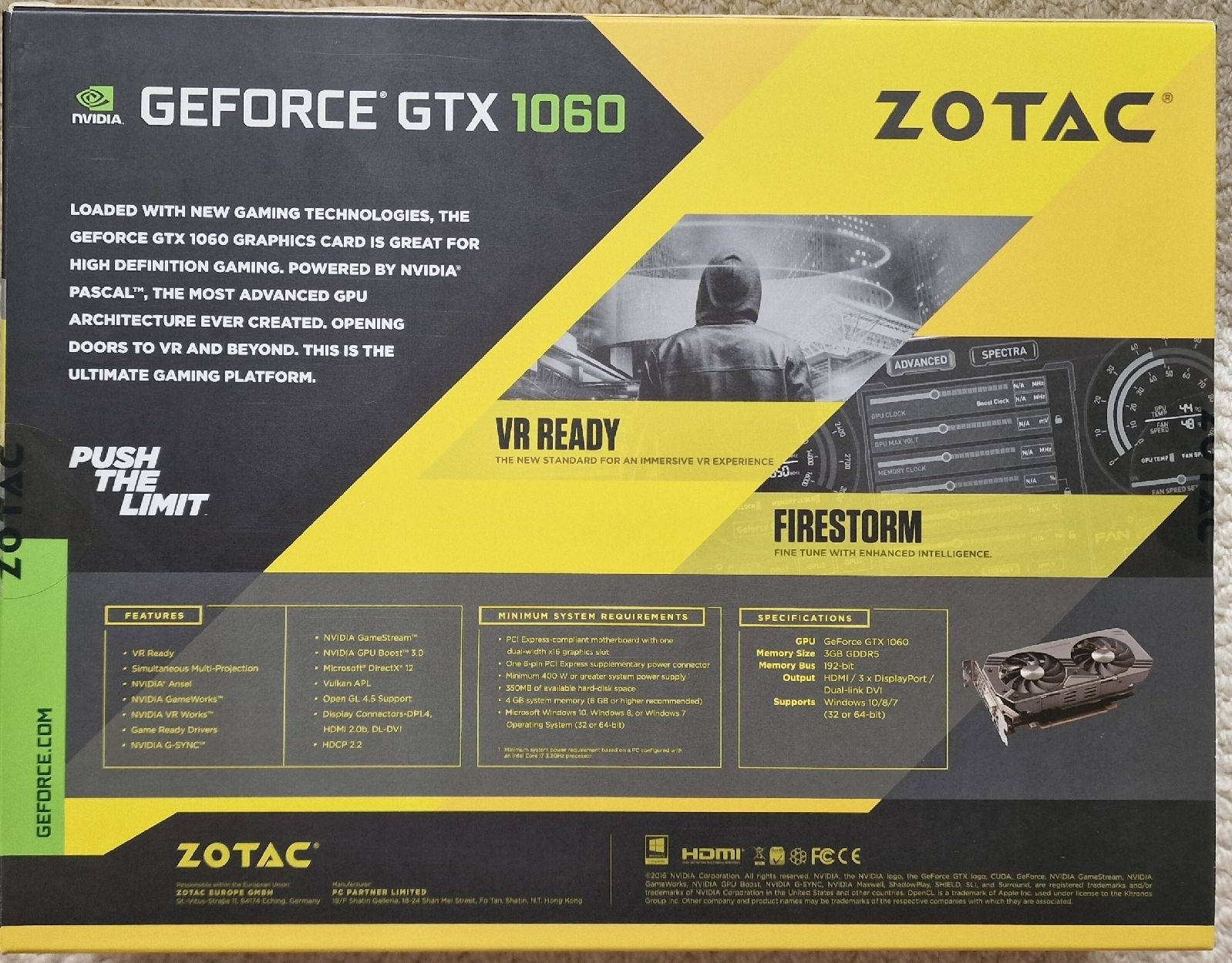 Zotac Schede grafiche: Zotac GeForce GTX 1060 AMP Edition 3GB – Usato da Genolier venduto da Trif 3