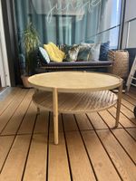Light Wood Round Coffee Table, Modern Chic Design!