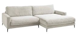 Neues Ecksofa von LOMOCO - Cord Light Grey, Recamiere rechts