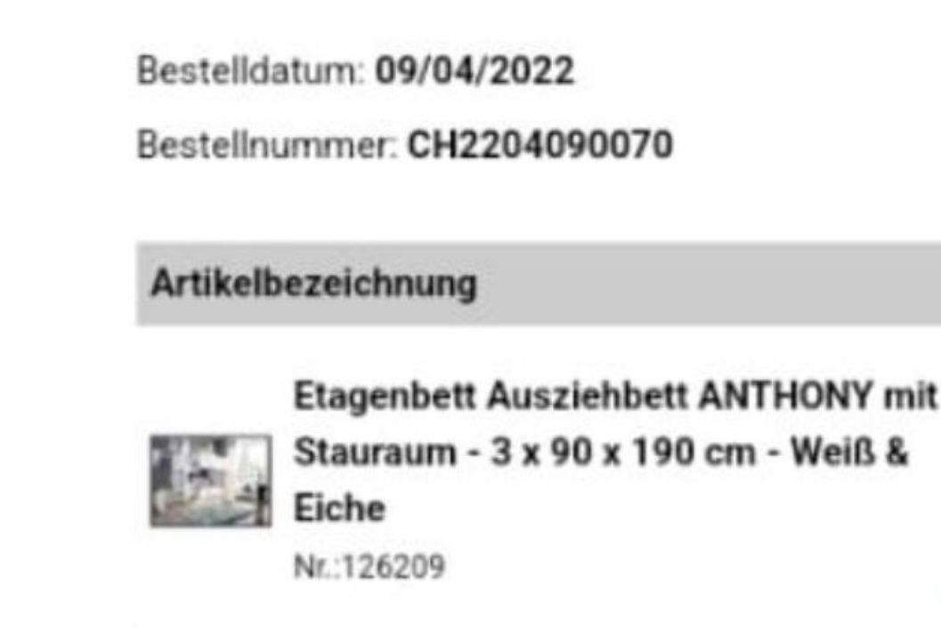 Letti: Etagenbett ANTHONY mit  Stauraum - Weiss/Eiche – Usato da Däniken SO venduto da Nisi91 2
