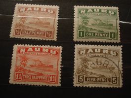4 alte Briefmarken Nauru */o