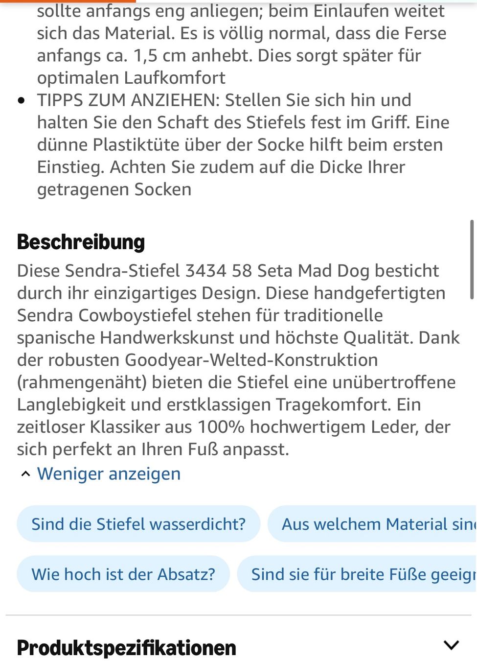 Herrenschuhe: Sendra Cowboystiefel Bikerboot – Gebraucht aus Matzendorf von Fla5 6
