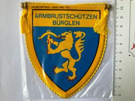 Vintage Fanion/Wimpel    ARMBRUSTSCHÜTZEN BÜRGLEN