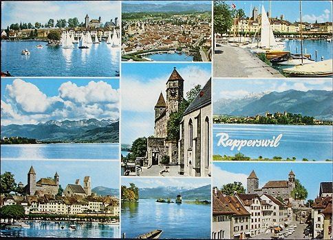 Cartoline postali: Mehrbild-AK RAPPERSWIL – Usato da Jona venduto da philajona