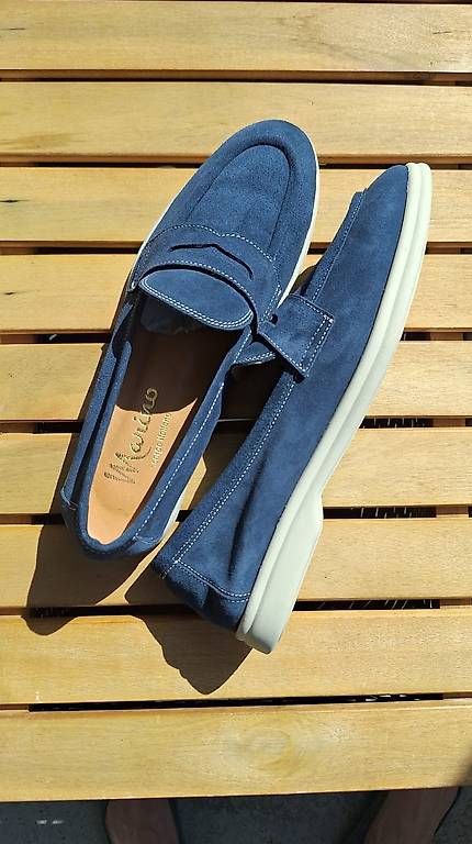 Scarpe da donna: blaue Wildleder-Mokassins, Grösse 39 – Usato da Cham venduto da Logic_Shop_CH 1