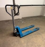 Robuste Handhubwagen / Palettenrolli von Pfaff silberblau