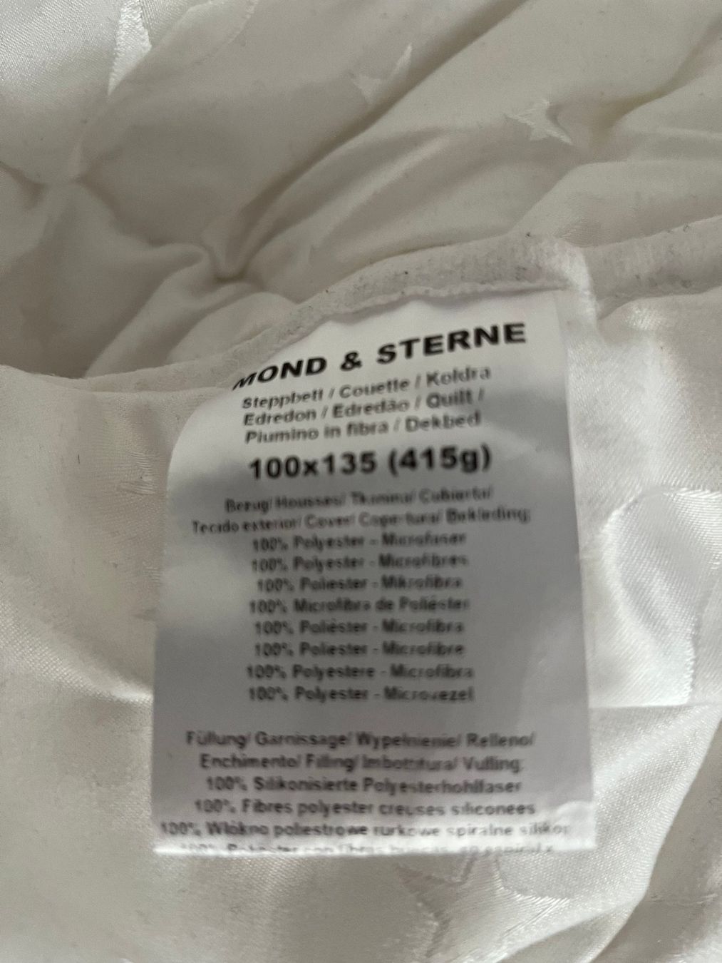 Coperte: Kinder Steppbett Mond & Sterne 100x135 cm – Usato da Arbon venduto da vb4all 1