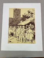 PAUL  GMÜNDER DER BAUERNMARKT LITHOGRAPHIE