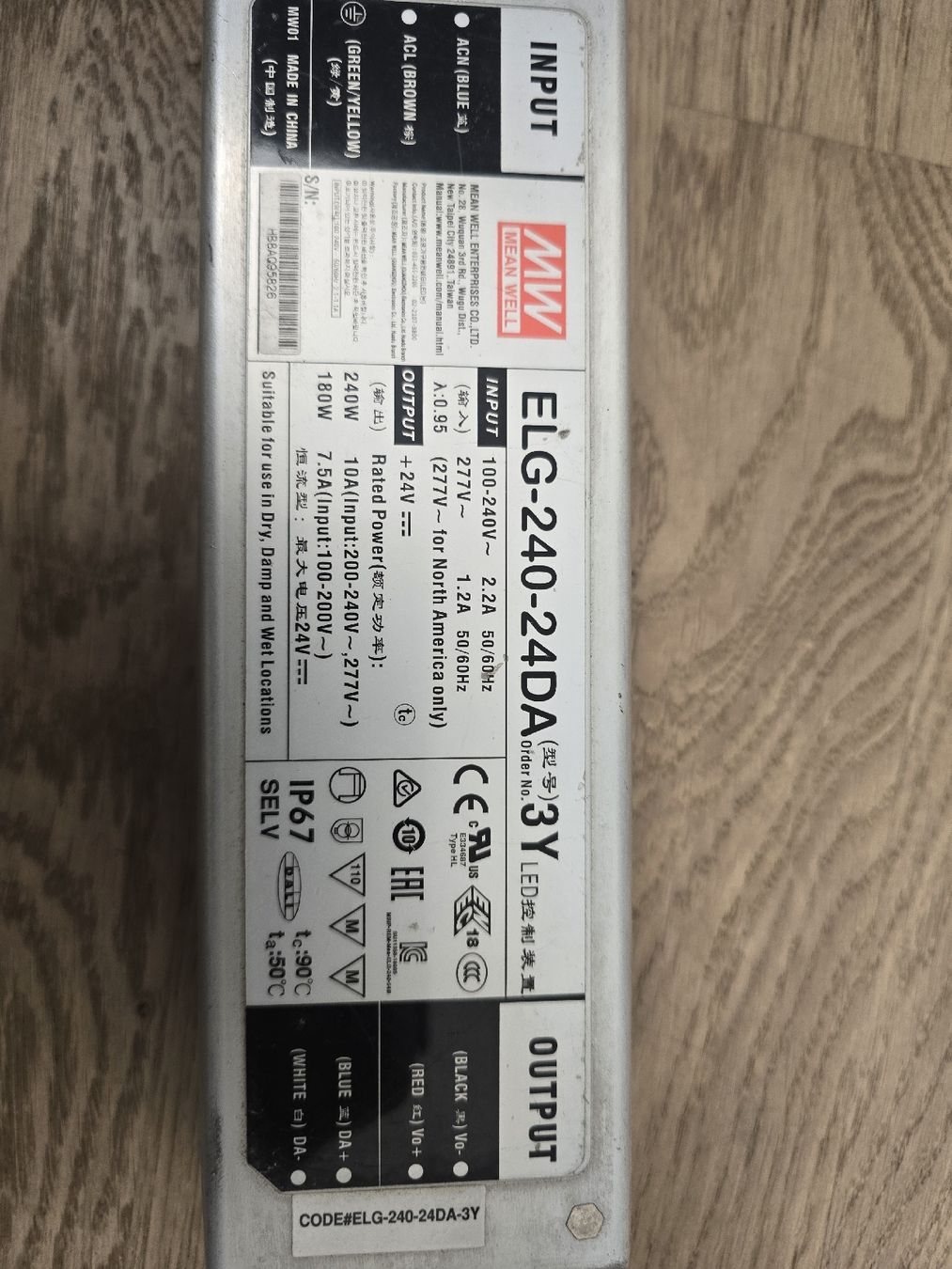 Convertitori: Mean well ELG-240-24DA – Usato da Oerlingen venduto da Wuddi00 1
