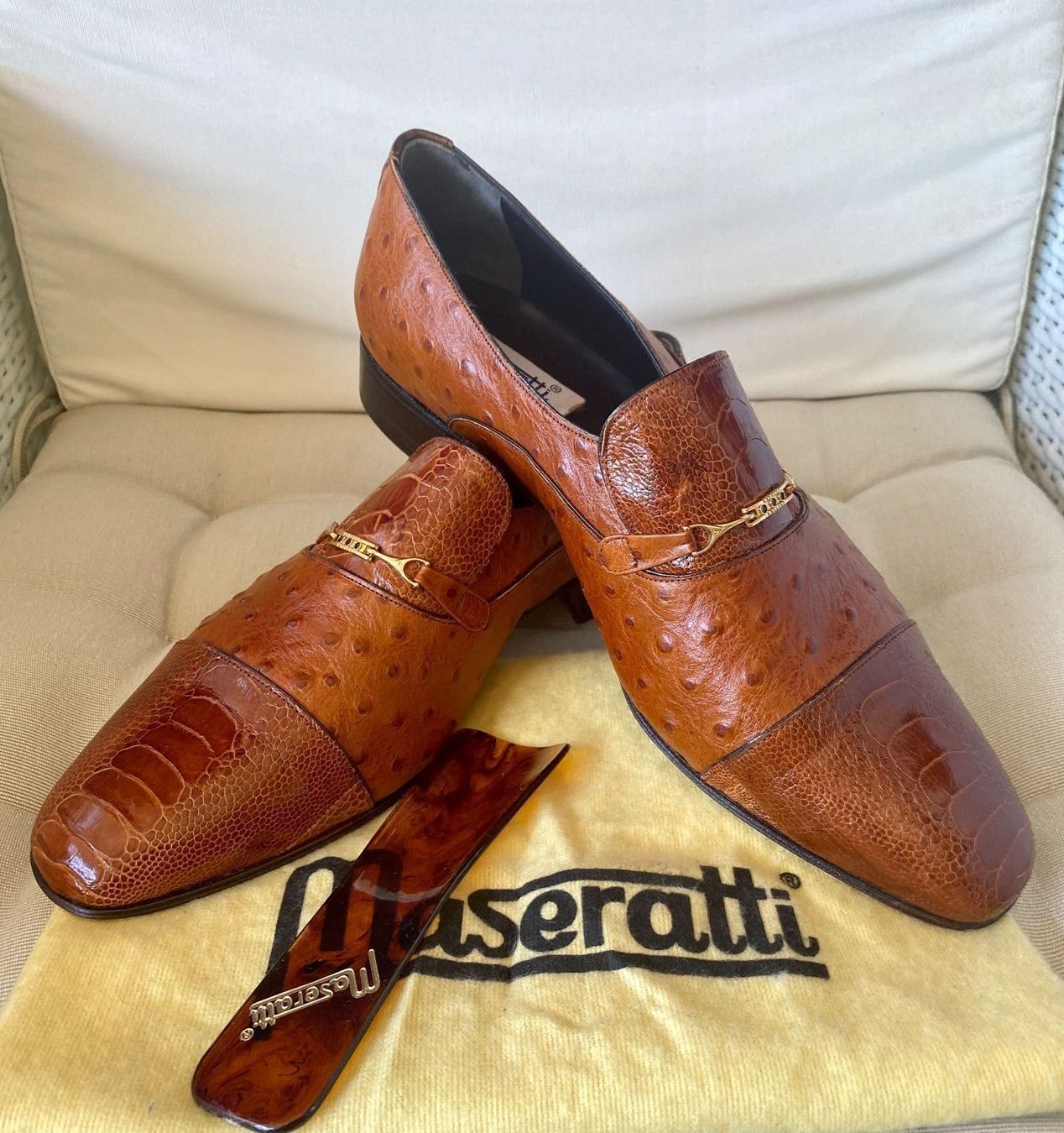 Herrenschuhe: Moccasin Ostrich leather handmade NEW!!! – Neu (gemäss Beschreibung) aus Zürich von NNK28