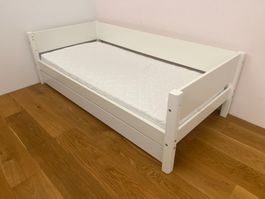 Flexa Einzelbett mit Schubladen, 90x200 cm, Weiß