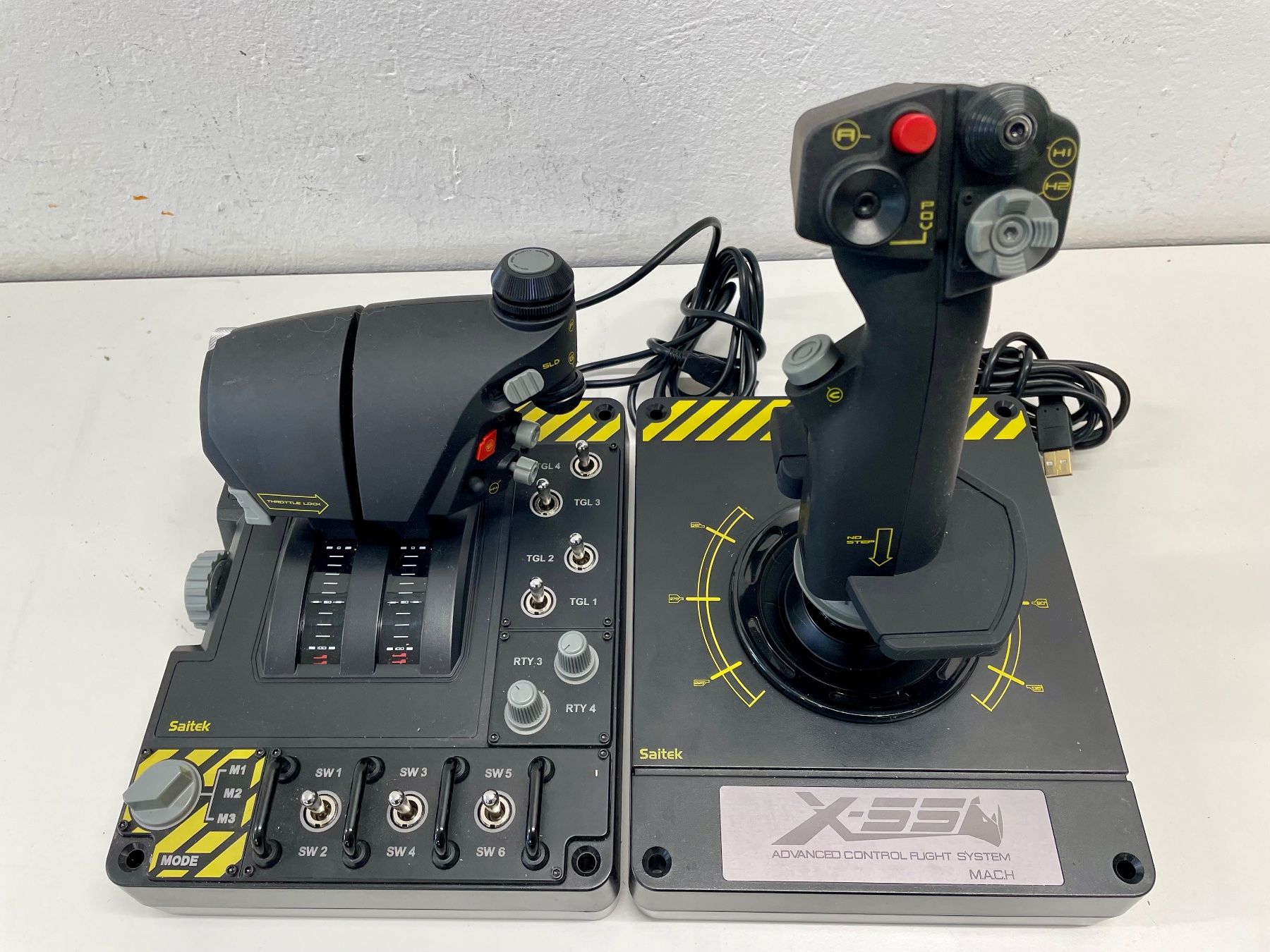 Saitek Controller: Saitek Pro Flight X-55 Rhino Joystick – Gebraucht aus Niederdorf von  2