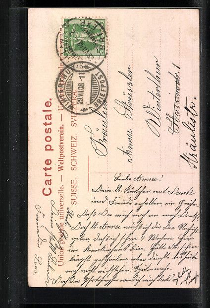 Cartoline postali: AK St. Gallen, St. Leonhard-Kirche, 1908 – Usato da Berlin venduto da bartko-reher 1