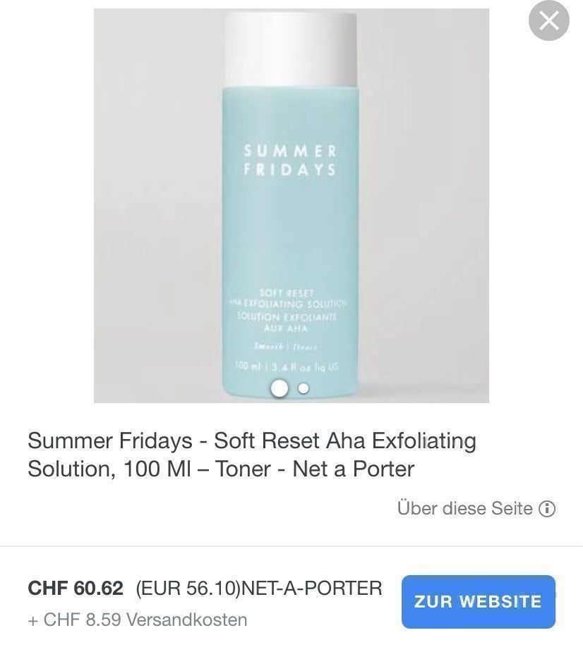 Sephora Cura del viso: SUMMER FRIDAYS AHA SOLUTION, NEU,Ladenpreis CHF60.00 – Nuovo e nell'imballaggio originale da Zürich venduto da deruja 5