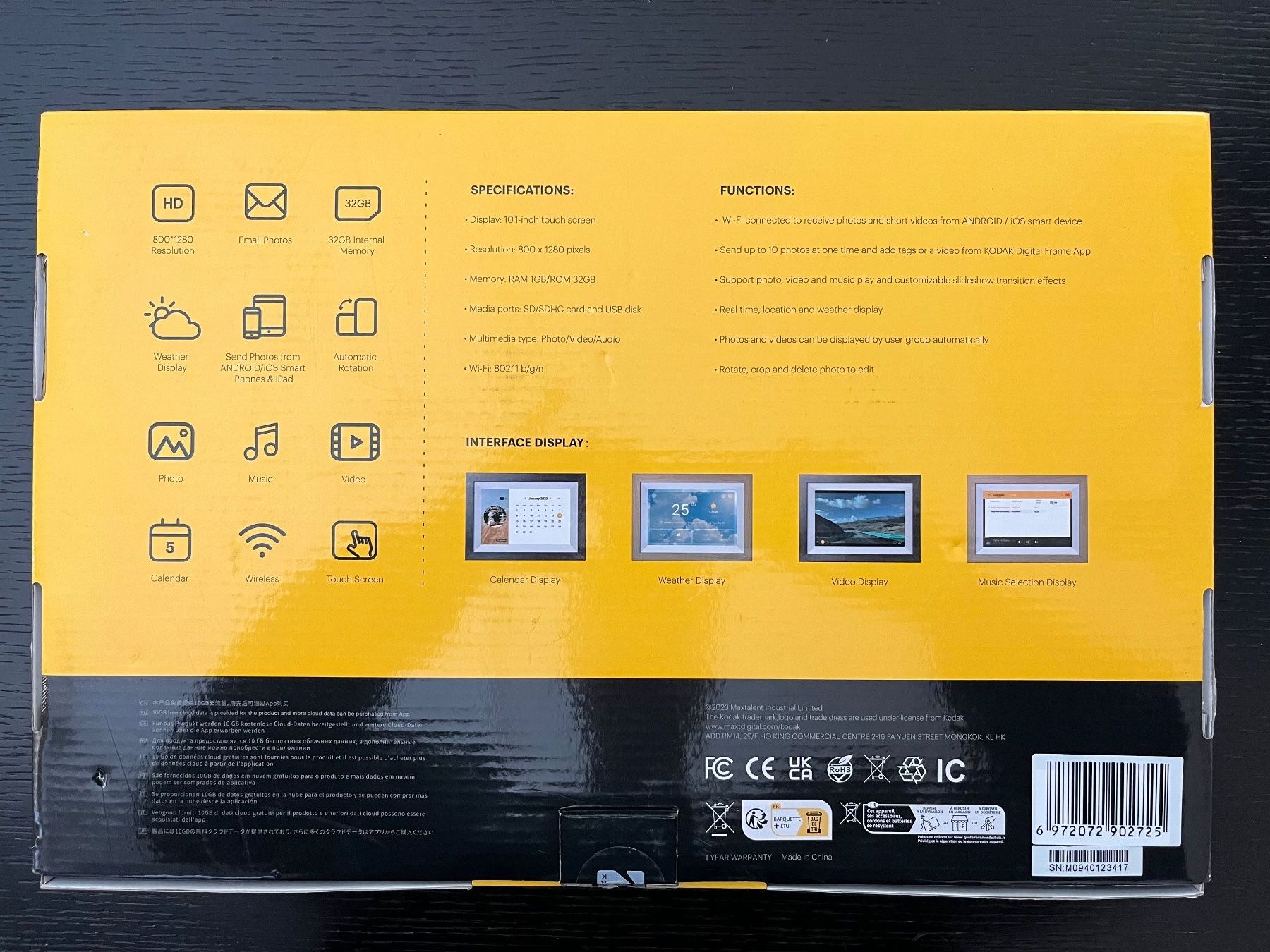 Cornici: Neu: Kodak RCF-1012W Bilderrahmen – Nuovo e nell'imballaggio originale da Bern venduto da PrettyGood 2