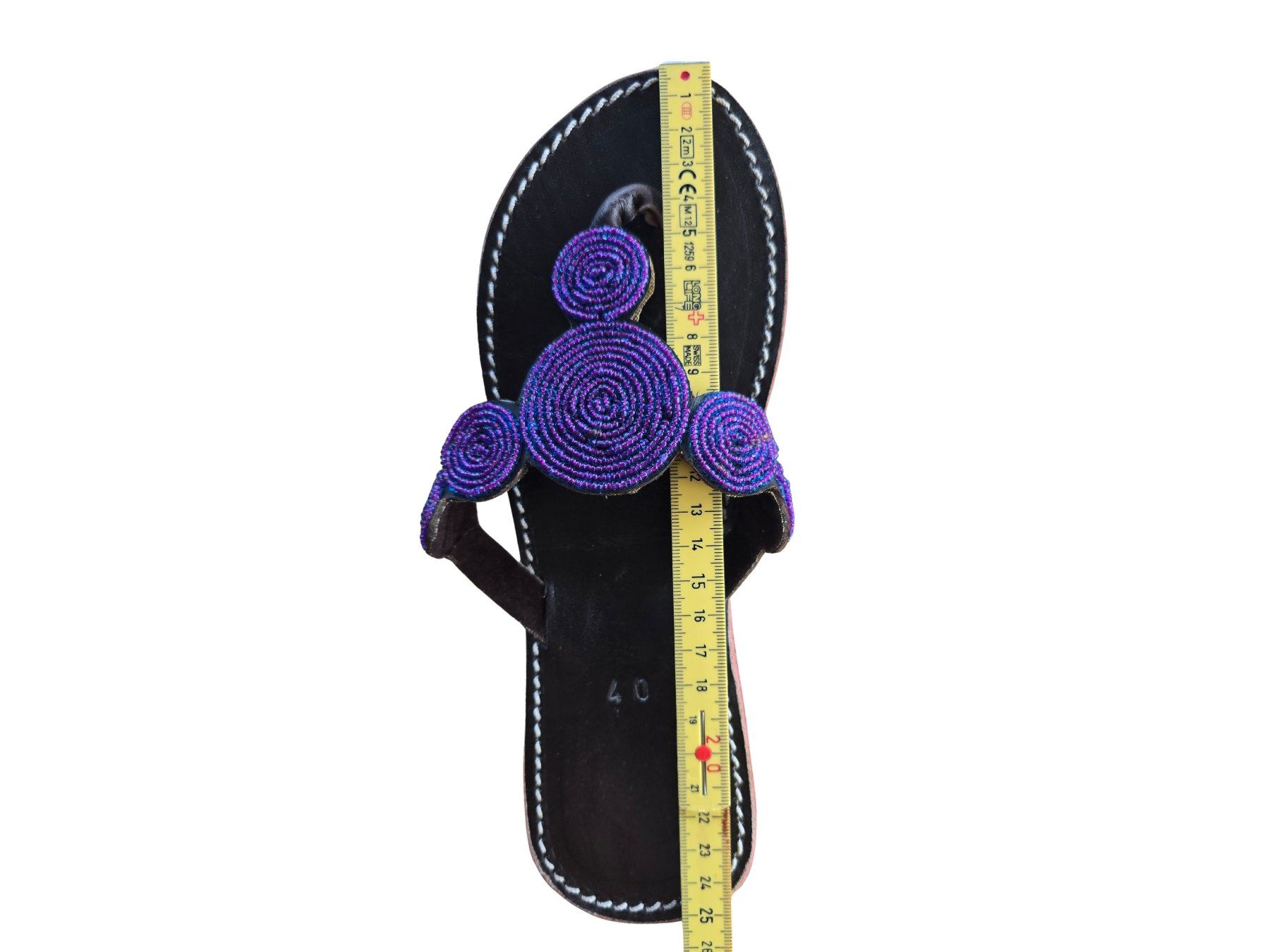 Damenschuhe: Handgemachte Leder-Sandalen - Violett 40 🔥 50% SALE – Neu und originalverpackt aus Brione s. Minusio von Littleninja 3