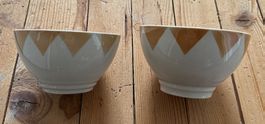 Französische Bowls mit Zackenmuster
