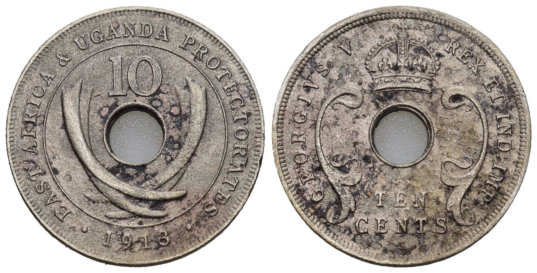 Tutti le monete: East Africa Uganda 1913 – Usato da Bern venduto da numismatictops