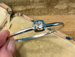 VINTAGE ARMREIF STERLING 925 BERGKRISTALL