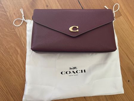 Coach Wine leather clutch