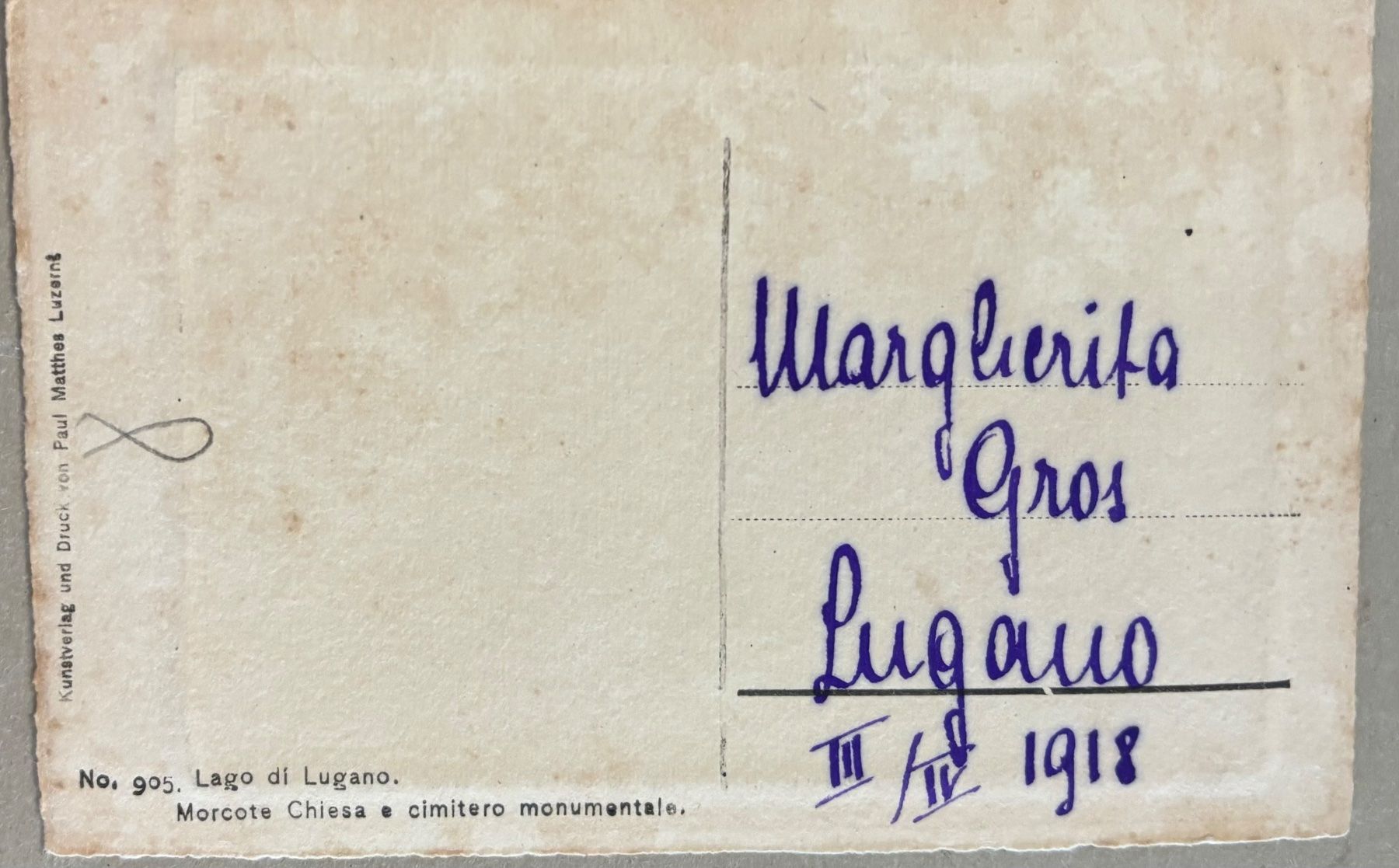 Cartoline postali: Radierung Morcote, 1918 – Usato da Frauenfeld venduto da Merk52 1