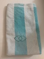 Serviette de plage / linge Hotel Sofitel rayée turquoise