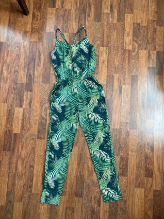Damen Jumpsuit Blätterdruck Grösse XS