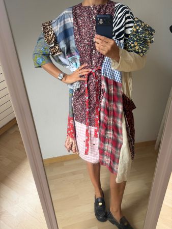 Patchwork Designer Kleid One Size M/L