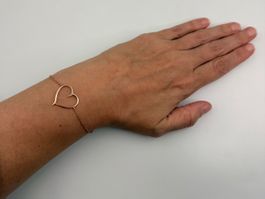 Bracelet Herz Silber 925 vergoldet