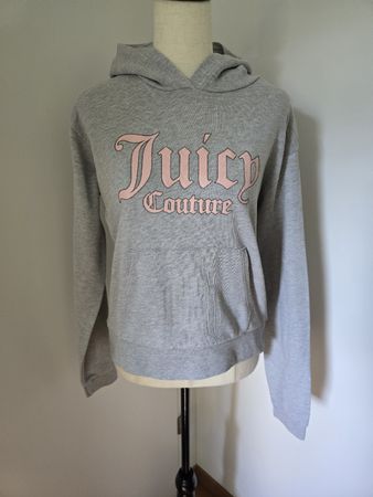Juicy Couture Hoodie Grau XS S – Y2K Logo Sweatshirt